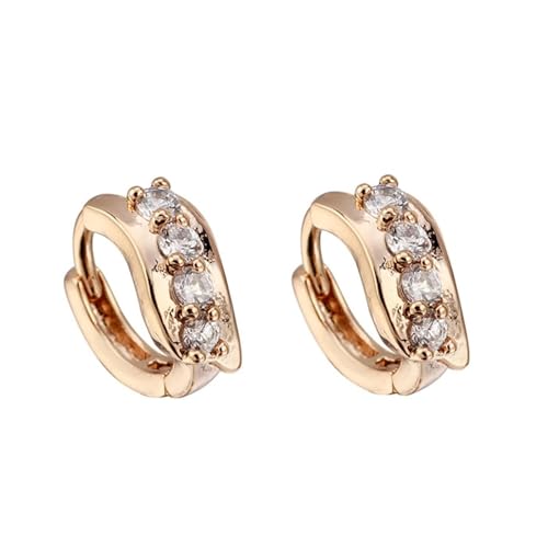 AMDXD Ohrringe Damen Gelbgold 18K, Hoop Creole Creolen mit Moissanit, Au 750 Damenohrringe Echter Schmuck von AMDXD