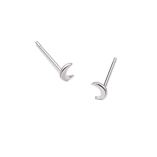 AMDXD Ohrringe Damen Vintage, Mond Ohrstecker Damen, 999 Sterling Silber Ohrstecker Silber Glitzer, Stil 3 AMDXD Ohrringe Damen Vintage, Mond Ohrstecker Damen, 999 Sterling Silber Ohrstecker Silber Glitzer, Stil 3 von AMDXD