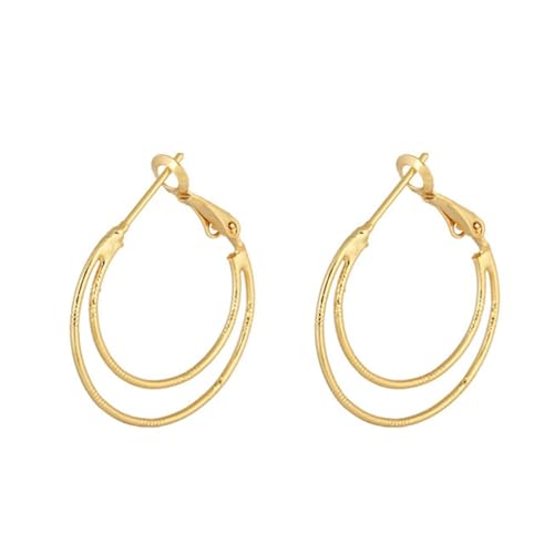 AMDXD Ohrringe Frauen Gelbgold Au750 18 Karat, Klassiker Creolen, 18K Gold Ohrringe Echtes von AMDXD