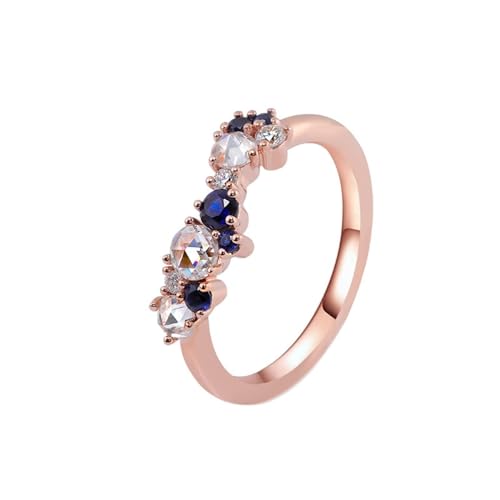 AMDXD Ringe Rosegold Au750 18K, Klassiker Eheringe mit Moissanit Oval Form, Damen Hochzeitsband Trauringe 750 Gold Echtschmuck von AMDXD