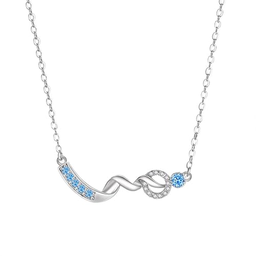 AMDXD Weißgold 750 18 Karat Damen Kette Anhänger, Band mit Kreis Damenkette Anhänger mit Topas Rundschliff Blau, Echt Gold Schmuck Halskette Frauen mit Moissanit 18K Gold, 40+5CM AMDXD Weißgold 750 18 Karat Damen Kette Anhänger, Band mit Kreis Damenkette Anhänger mit Topas Rundschliff Blau, Echt Gold Schmuck Halskette Frauen mit Moissanit 18K Gold, 40+5CM von AMDXD