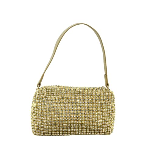 AMEEDA Diamante Clutch Bag Damen Abendtasche Handtasche Diamond Flash Einfache Tasche Europäische und amerikanische Banketttasche Geldbörse(Color:Gold) von AMEEDA