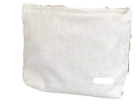 Cord Kosmetiktasche Cord-Reise-Kosmetiktasche, tragbare Make-up-Aufbewahrungstasche, Geldbörsen, Damen, große Kapazität, Reißverschluss, Make-up-Organizer, Aufbewahrungskupplung(White) von AMEEDA