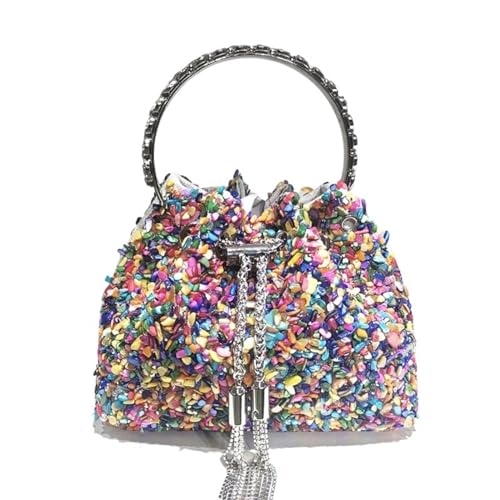 Diamante Clutch Bag Taschen for Frauen Handtasche Glänzende Diamant Tasche Abend Bankett Tasche Kristall Strass Umhängetasche(Color:Multicolored-A) von AMEEDA