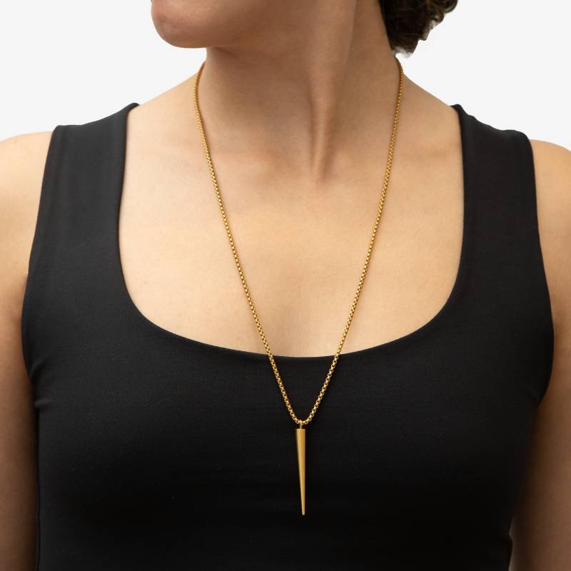 Damen Halskette, Herren Goldkette, Geschenk Für Ihn, Sie, Einfach, Fett, Original, Minimal Anhänger, 18K Gold Anhänger von AMENForever