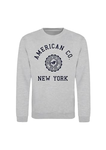 AMERICAN COLLEGE USA Unisex Kids Kapuzenpullover Kinder Junge Mädchen Sweatshirt, Grau, 10 Jahre von AMERICAN COLLEGE USA