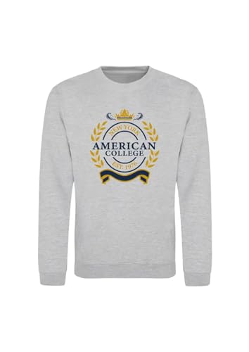 AMERICAN COLLEGE USA Unisex Kids Kapuzenpullover Kinder Junge Mädchen Sweatshirt, Grau, 14 Jahre von AMERICAN COLLEGE USA