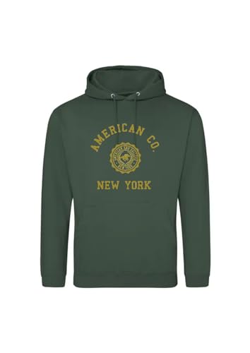 AMERICAN COLLEGE USA Unisex Kids Kapuzenpullover Kinder Junge Mädchen Sweatshirt, Grün, 12 Jahre von AMERICAN COLLEGE USA
