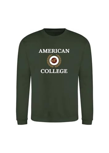 AMERICAN COLLEGE USA Unisex Kids Kapuzenpullover Kinder Junge Mädchen Sweatshirt, Grün, 16 Jahre von AMERICAN COLLEGE USA