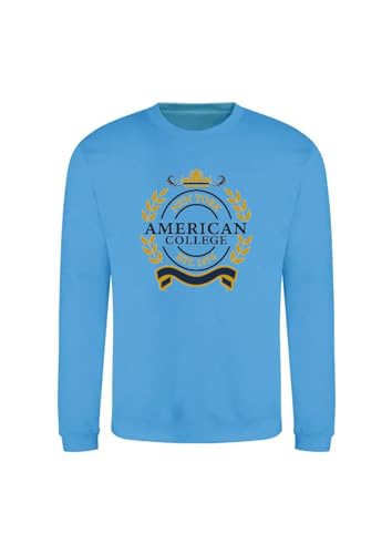 AMERICAN COLLEGE USA Unisex Kids Kapuzenpullover Kinder Junge Mädchen Sweatshirt, Indigo, 14 Jahre von AMERICAN COLLEGE USA