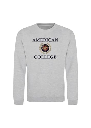 AMERICAN COLLEGE USA Unisex Mixed Hoodie Männer Frauen Sweatshirt, Grau, Large von AMERICAN COLLEGE USA