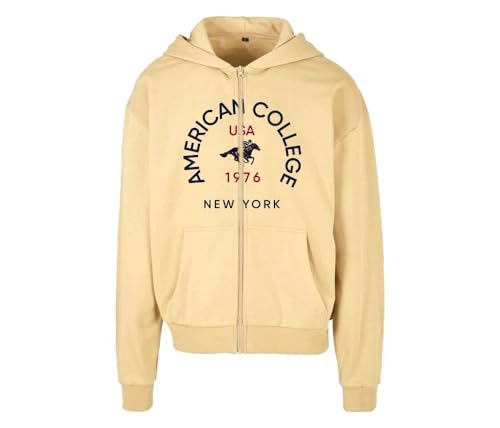 AMERICAN COLLEGE USA Unisex Sweat A Capuche Zip American College Enfant Kapuzenpullover, Beige, von AMERICAN COLLEGE USA