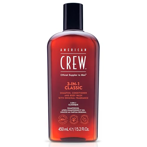AMERICAN CREW – 3-in-1 Shampoo, Conditioner & Body Wash, 450 ml, Pflegeshampoo und Duschgel für Männer, Produkt für die tägliche Reinigung von Körper und Haar von AMERICAN CREW