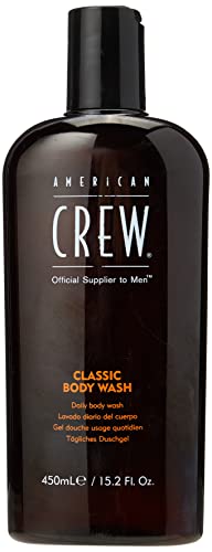 AMERICAN CREW – Classic Body Wash, 450 ml, Duschgel für Männer, Pflegeprodukt für die tägliche Reinigung, Vitamin A und E spenden Feuchtigkeit & pflegen die Haut von AMERICAN CREW