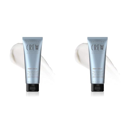 AMERICAN CREW – Fiber Cream, 100 ml, Stylingcreme für Männer, Haarprodukt mit mittlerem Halt, Stylingprodukt für flexibel formbares Haar & Finish mit natürlichem Glanz (Packung mit 2) von AMERICAN CREW