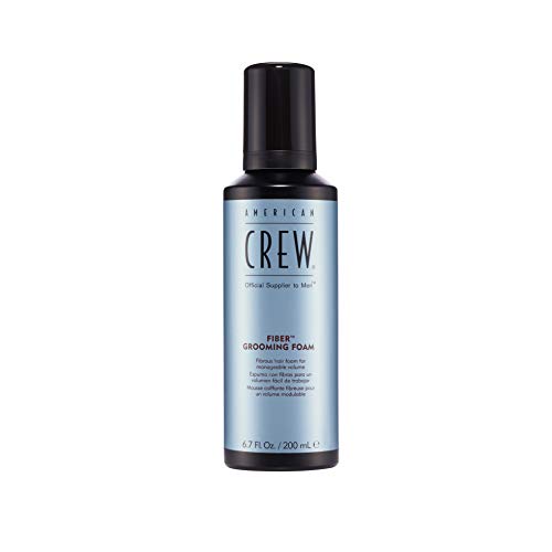 AMERICAN CREW – Fiber Grooming Foam, 200 ml, Stylingschaum für Männer, Haarprodukt mit mittlerem Halt, Stylingprodukt für Struktur, Volumen & natürlichen Glanz, mit UV-Filter von AMERICAN CREW