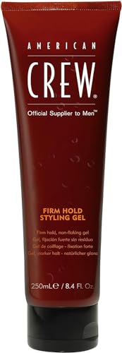 AMERICAN CREW – Firm Hold Styling Gel, 250 ml, Styling-Gel für Männer, Haarprodukt mit sehr starkem Halt, Stylingprodukt für Volumen & natürlichen Glanz, ohne Alkohol von AMERICAN CREW