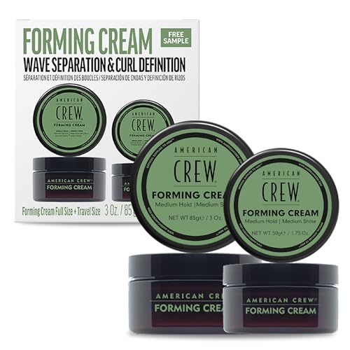 AMERICAN CREW – Forming Cream Duo Set mit 85g & 50g, Stylingcreme für Männer, Haarprodukt mit mittlerem Halt, Stylingprodukt für flexibel formbares Haar & Finish mit natürlichem Glanz von AMERICAN CREW