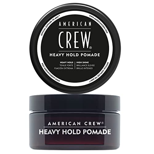 AMERICAN CREW – Heavy Hold Pomade, 85 g, Stylingpomade für Männer, Haarprodukt mit extrem starkem Halt, Stylingprodukt für Frisuren mit viel Glanz, wasserbasiert, Unparfümiert von AMERICAN CREW