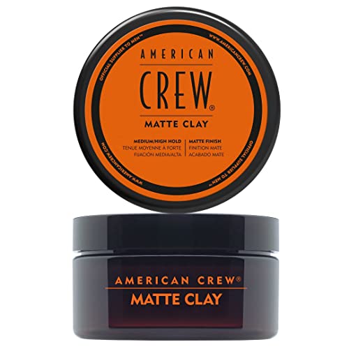 AMERICAN CREW – Matte Clay, 85 g, Stylingclay für Männer, Haarprodukt mit mittlerem bis starkem Halt, Stylingprodukt für optimale Formbarkeit, Struktur & leichten Glanz von AMERICAN CREW