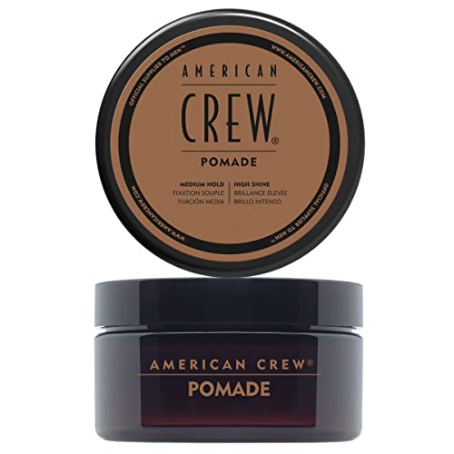 AMERICAN CREW – Pomade, 50 g, Stylingprodukt für Männer, Haarprodukt mit mittlerem Halt, Haarpomade auf Wasserbasis, optimal für glatte Frisuren mit viel Glanz von AMERICAN CREW