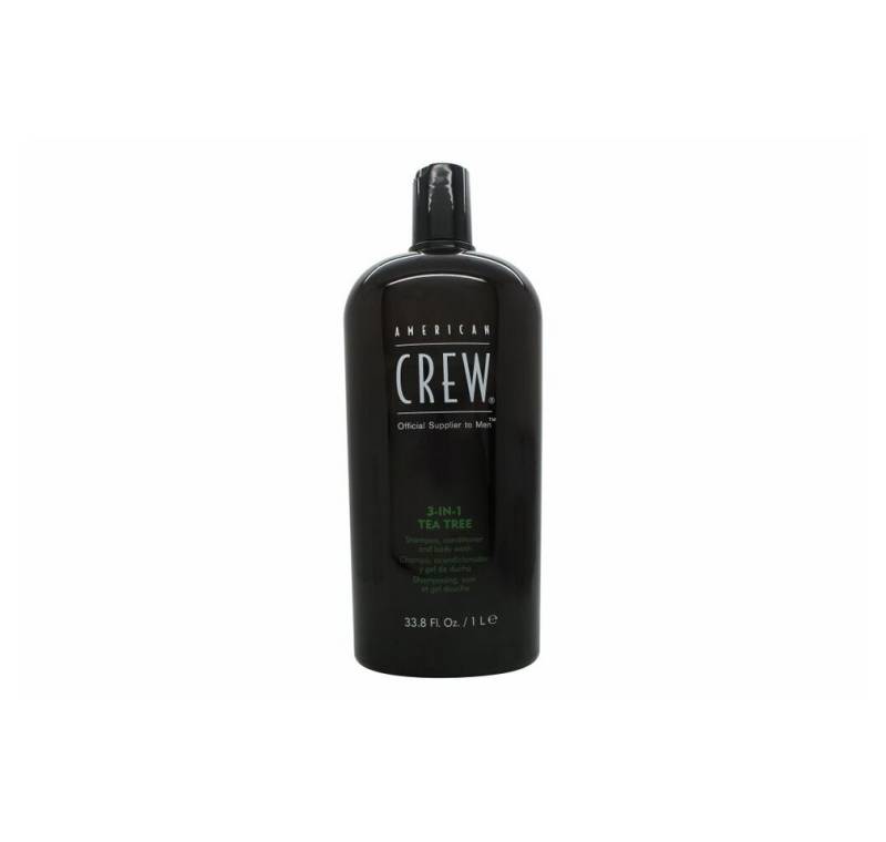 AMERICAN Haarspülung Crew 3-In-1 Tea Tree Shampoo/Conditioner/Body Wash 1000ml von AMERICAN