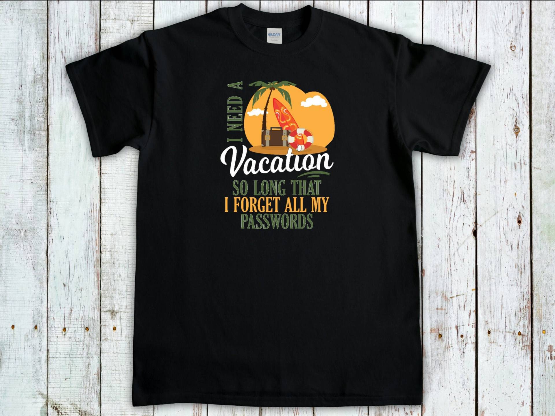 Urlaub T-Shirt Ich Brauche A Urlaub, Sommer Reisen Shirt Urlaub T-Shirt Ich Brauche A Urlaub, Sommer Reisen Shirt von AMFApparel