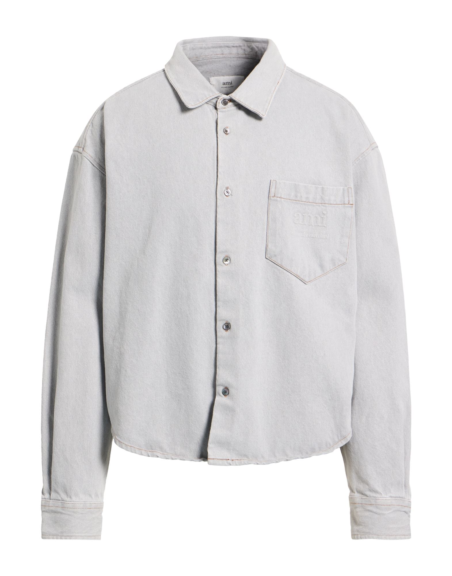 AMI ALEXANDRE MATTIUSSI Jeanshemd Herren Hellgrau von AMI ALEXANDRE MATTIUSSI