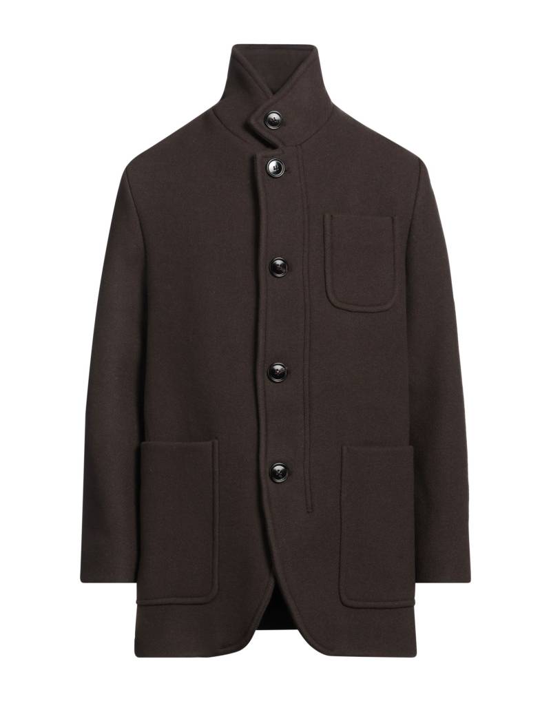 AMI ALEXANDRE MATTIUSSI Mantel Herren Dunkelbraun von AMI ALEXANDRE MATTIUSSI