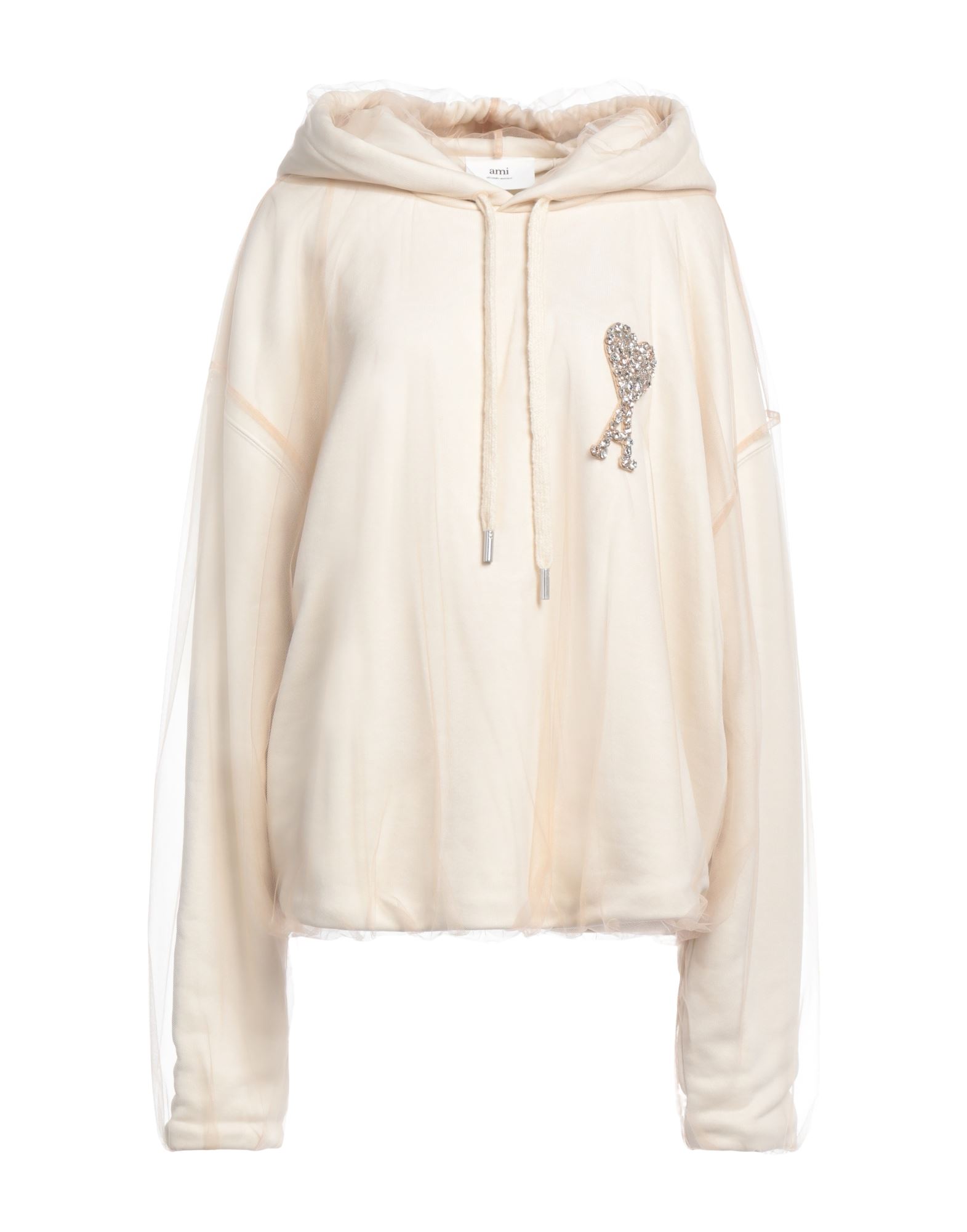 AMI ALEXANDRE MATTIUSSI Sweatshirt Damen Beige von AMI ALEXANDRE MATTIUSSI