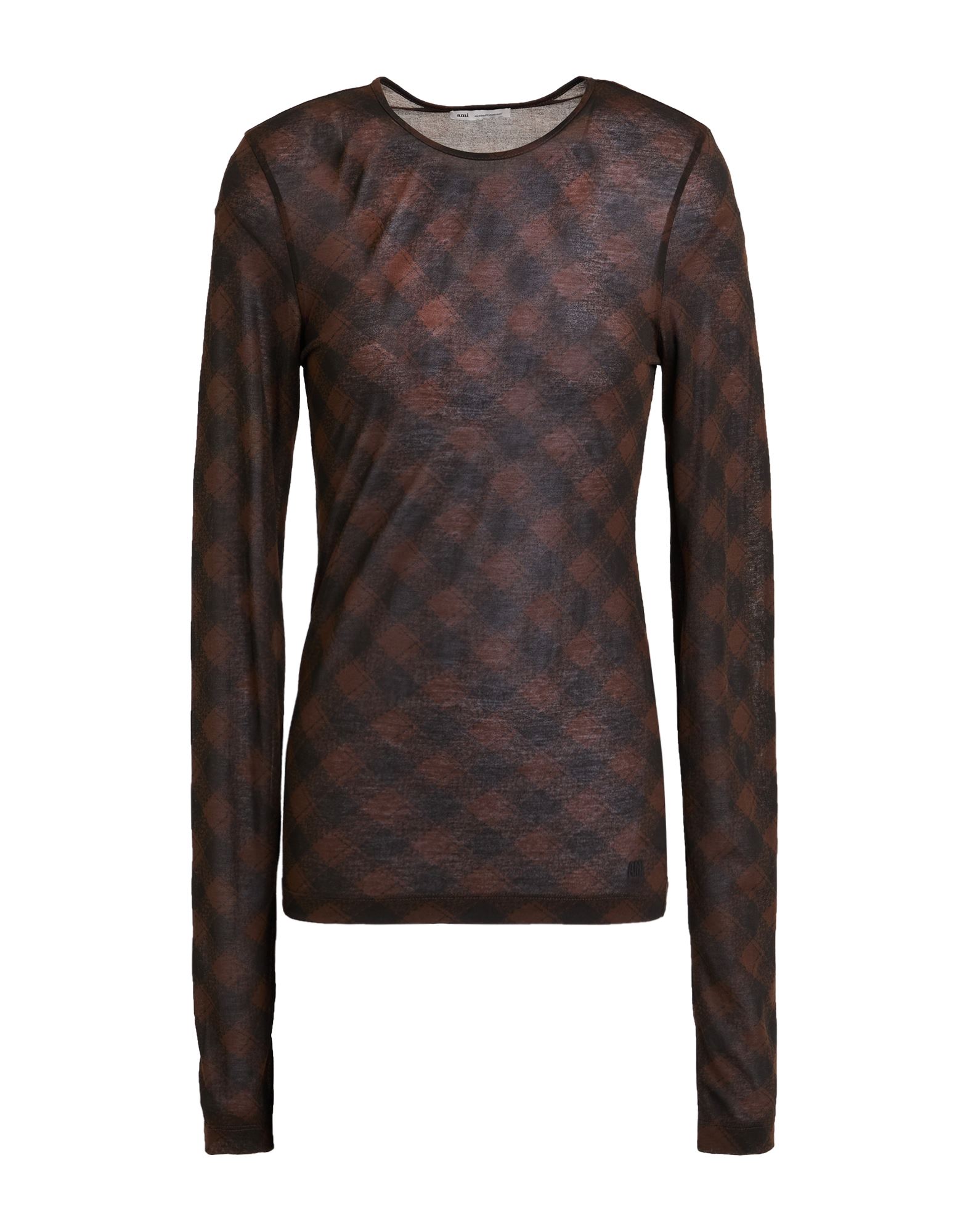 AMI ALEXANDRE MATTIUSSI T-shirts Damen Dunkelbraun AMI ALEXANDRE MATTIUSSI T-shirts Damen Dunkelbraun von AMI ALEXANDRE MATTIUSSI