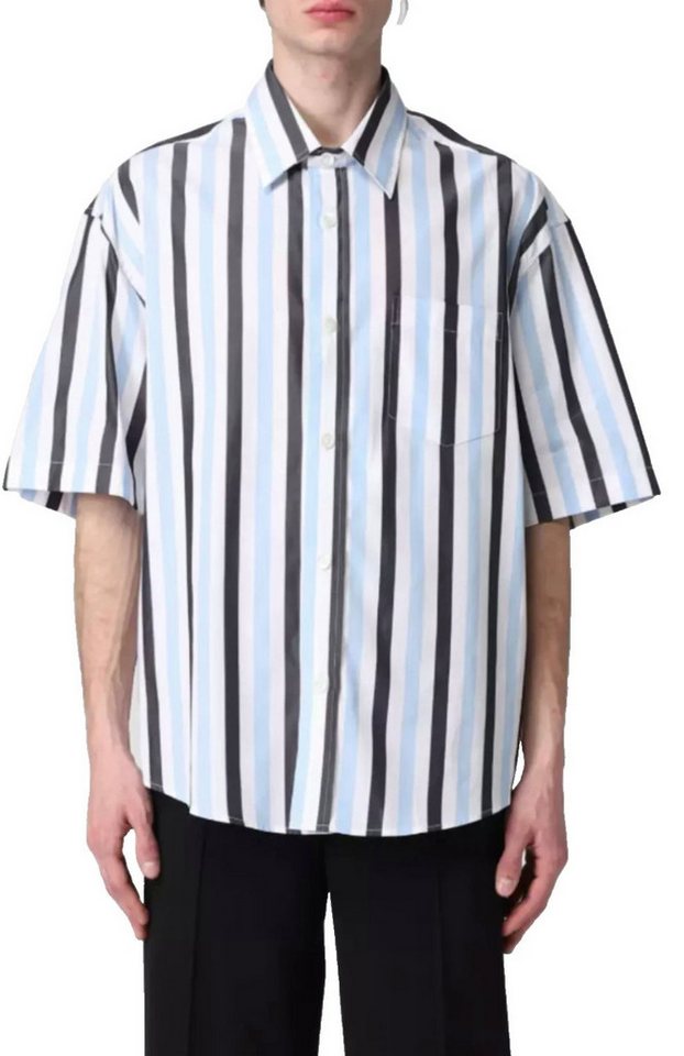 AMI PARIS - ALEXANDRE MATTIUSSI Kurzarmhemd Unisex Hemd Kurzarm Streifen Baumwolle Oversize Sommerhemd Drop-Shoulder-Schnitt mit leicht überschnittenen Schultern AMI PARIS - ALEXANDRE MATTIUSSI Kurzarmhemd Unisex Hemd Kurzarm Streifen Baumwolle Oversize Sommerhemd Drop-Shoulder-Schnitt mit leicht überschnittenen Schultern von AMI PARIS - ALEXANDRE MATTIUSSI