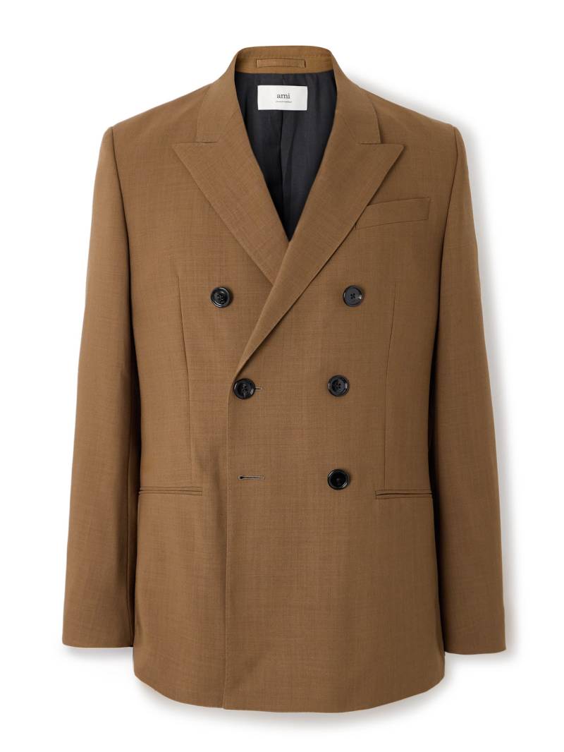 AMI PARIS - Virgin Wool-Flannel Suit Jacket - Men - Brown - IT 50 von AMI PARIS