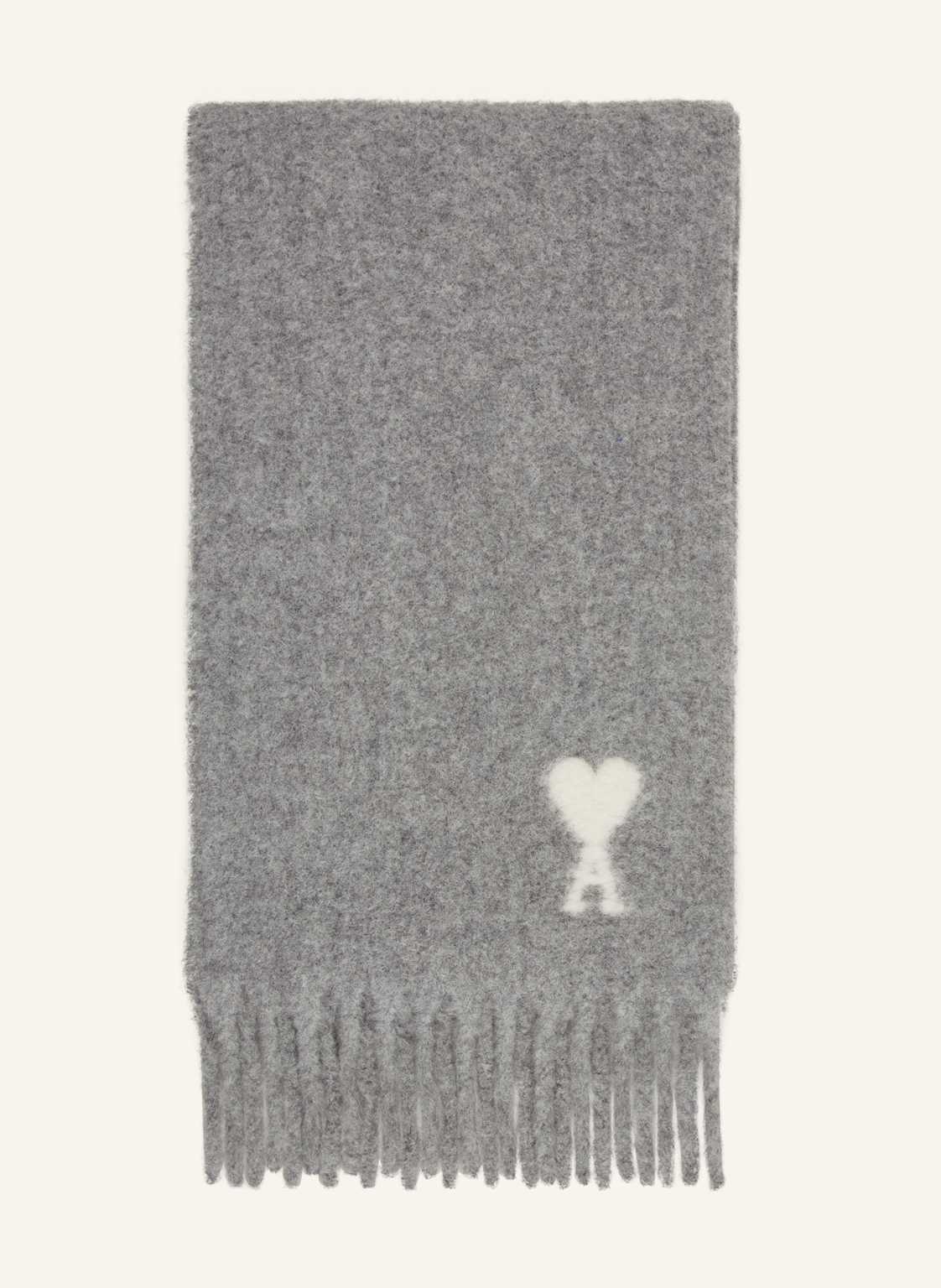 Ami Paris Alpaka-Schal grau von AMI PARIS