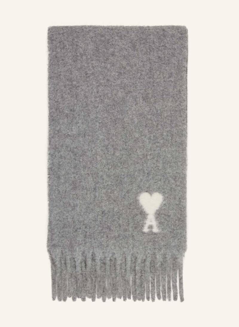 Ami Paris Alpaka-Schal grau von AMI PARIS