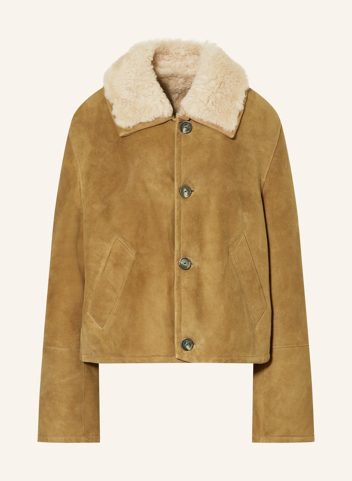 Ami Paris Lederjacke braun von AMI PARIS