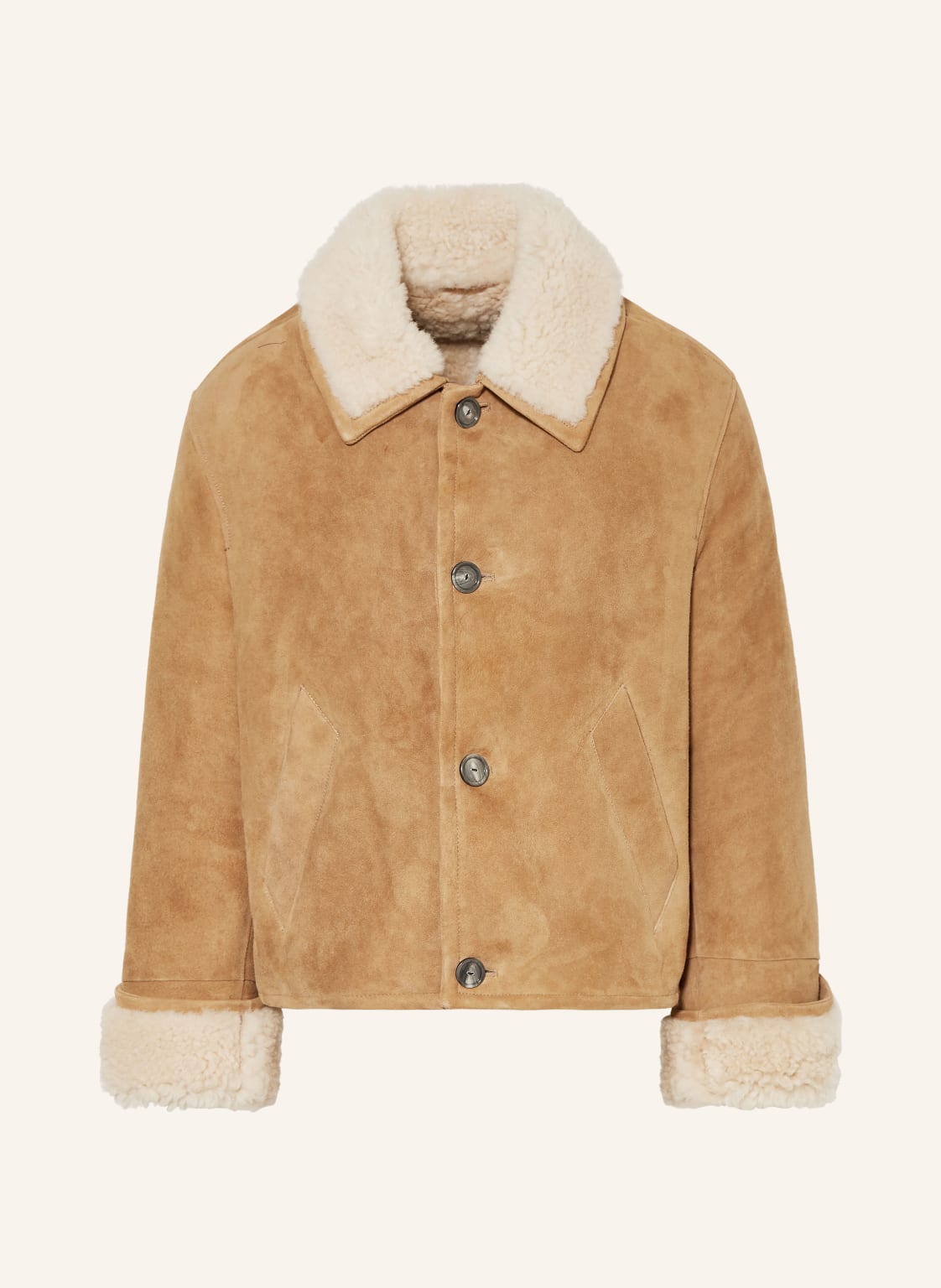 Ami Paris Lederjacke braun von AMI PARIS