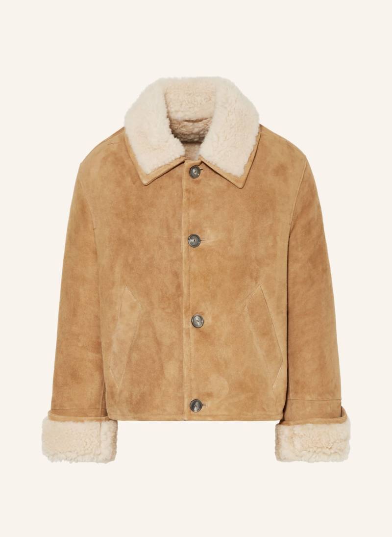 Ami Paris Lederjacke braun von AMI PARIS