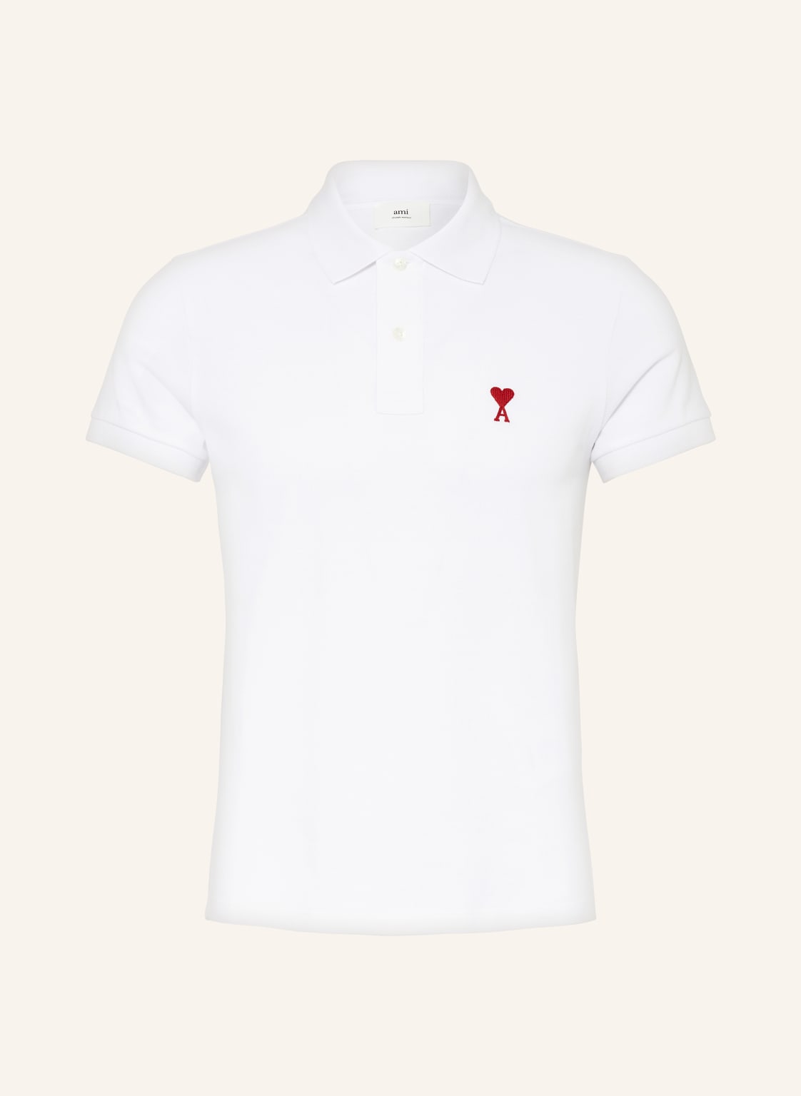 Ami Paris Piqué-Poloshirt weiss von AMI PARIS