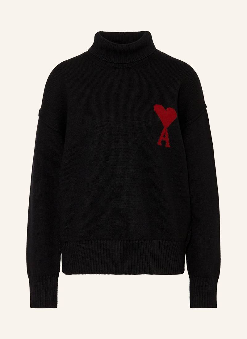 Ami Paris Rollkragenpullover schwarz von AMI PARIS