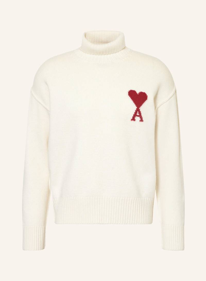 Ami Paris Rollkragenpullover weiss von AMI PARIS