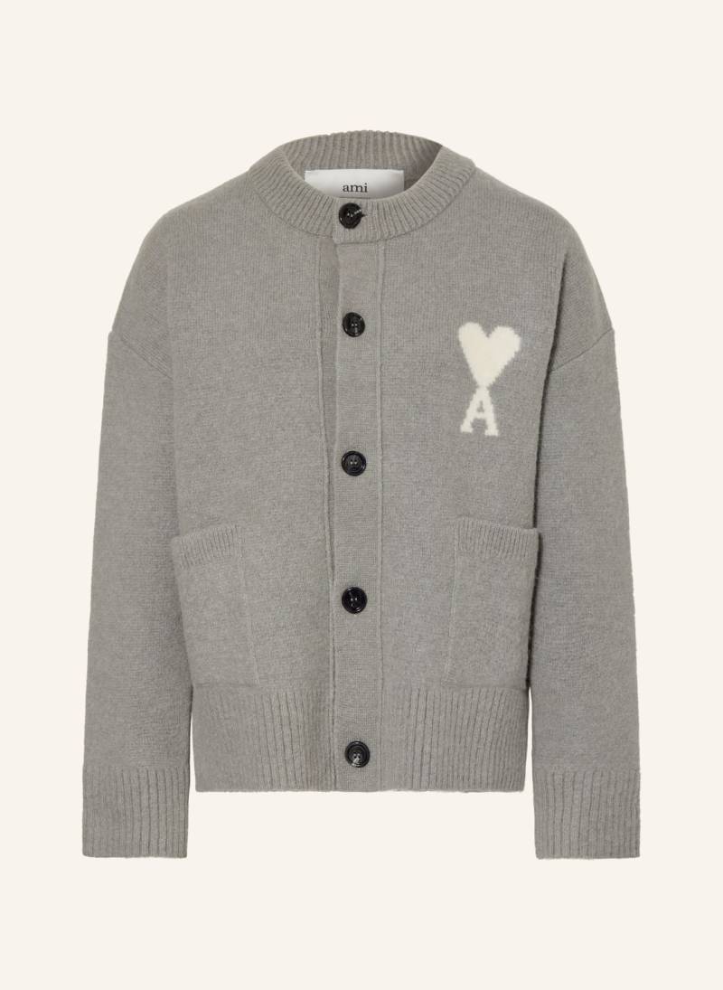 Ami Paris Strickjacke Mit Alpaka grau von AMI PARIS
