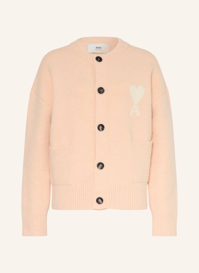 Ami Paris Strickjacke Mit Alpaka rosa von AMI PARIS