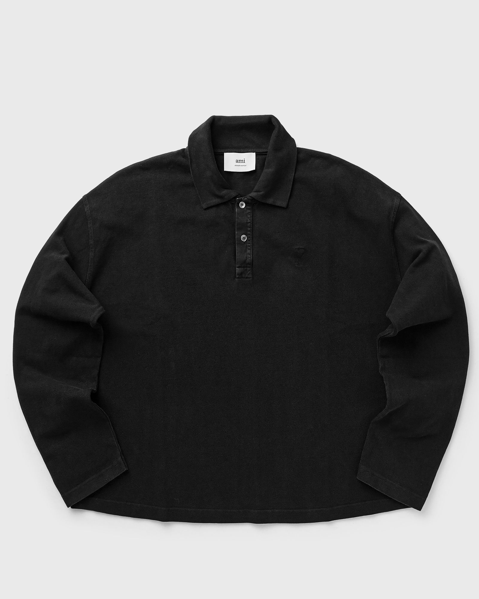 AMI Paris AMI DE COEUR LONG SLEEVES POLO men Polos black in Größe:S AMI Paris AMI DE COEUR LONG SLEEVES POLO men Polos black in Größe:S von AMI Paris