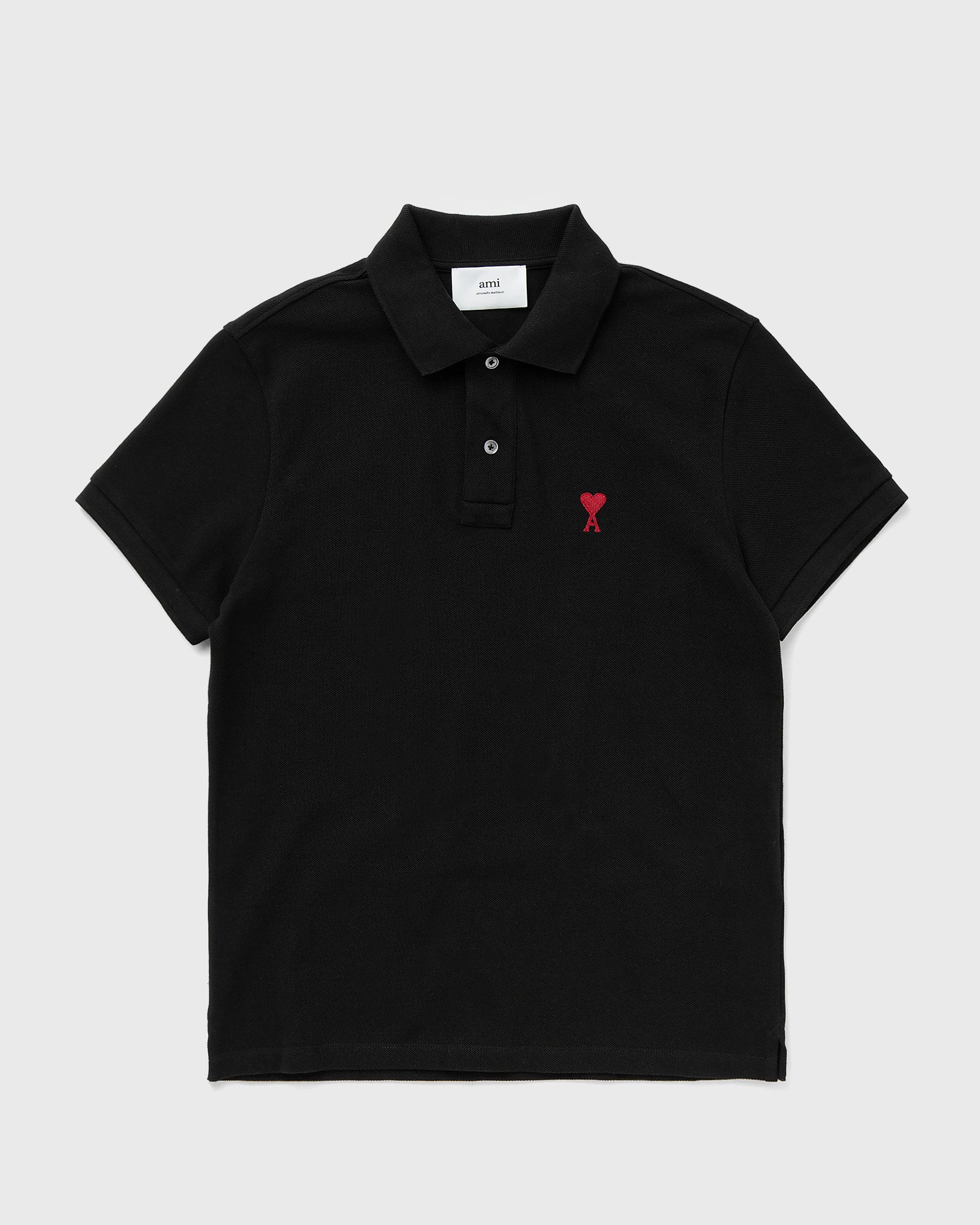 AMI Paris AMI DE COEUR POLO SHIRT men Polos black in Größe:XXL von AMI Paris