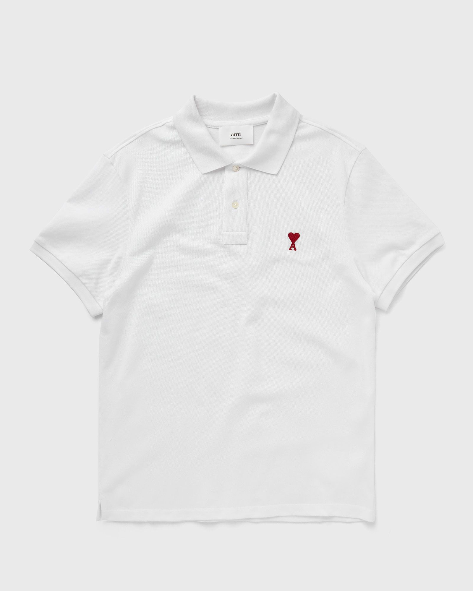 AMI Paris AMI DE COEUR POLO SHIRT men Polos white in Größe:M von AMI Paris