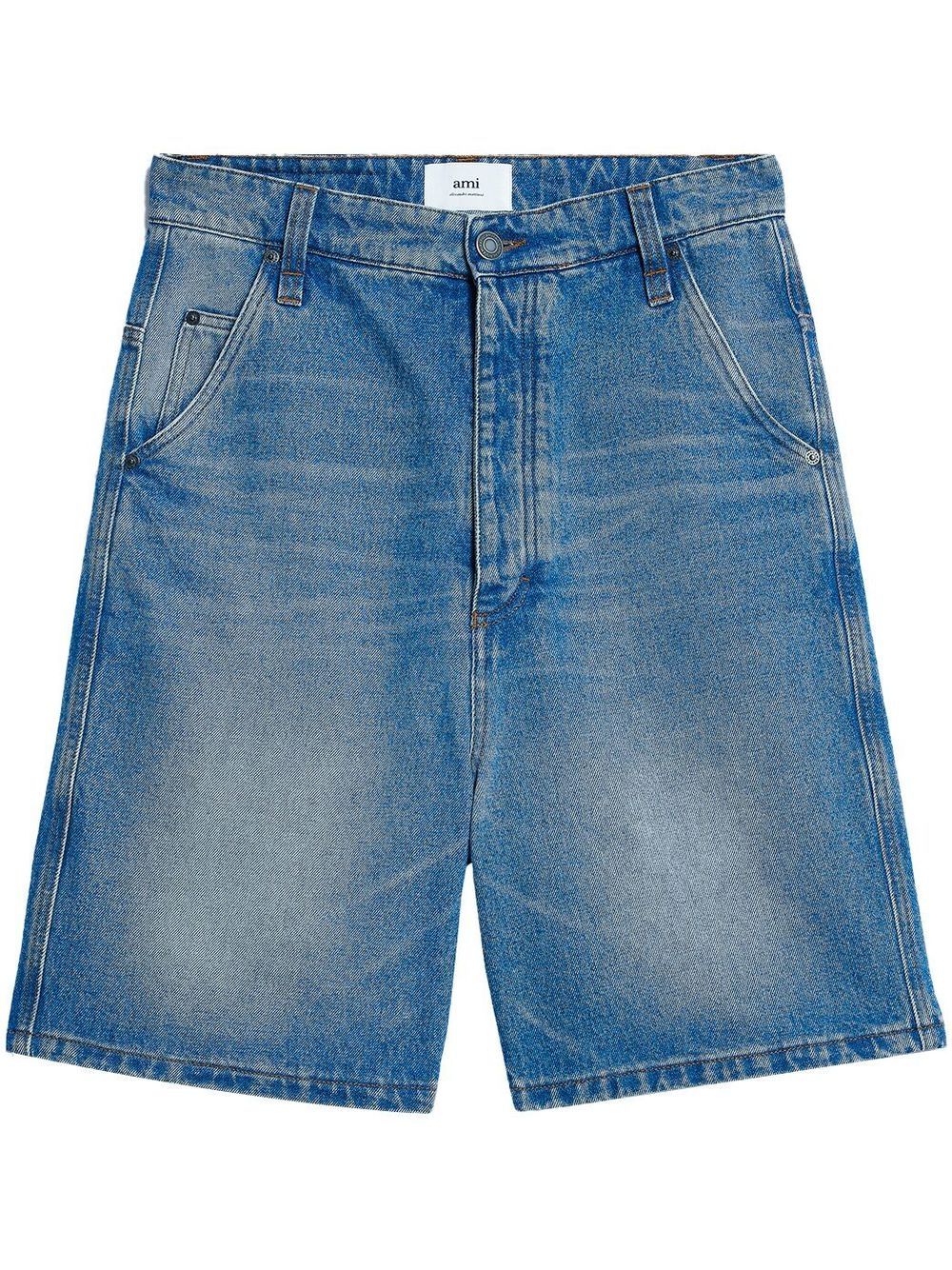 AMI Paris Alex Jeans-Shorts mit weitem Bein - Blau von AMI Paris