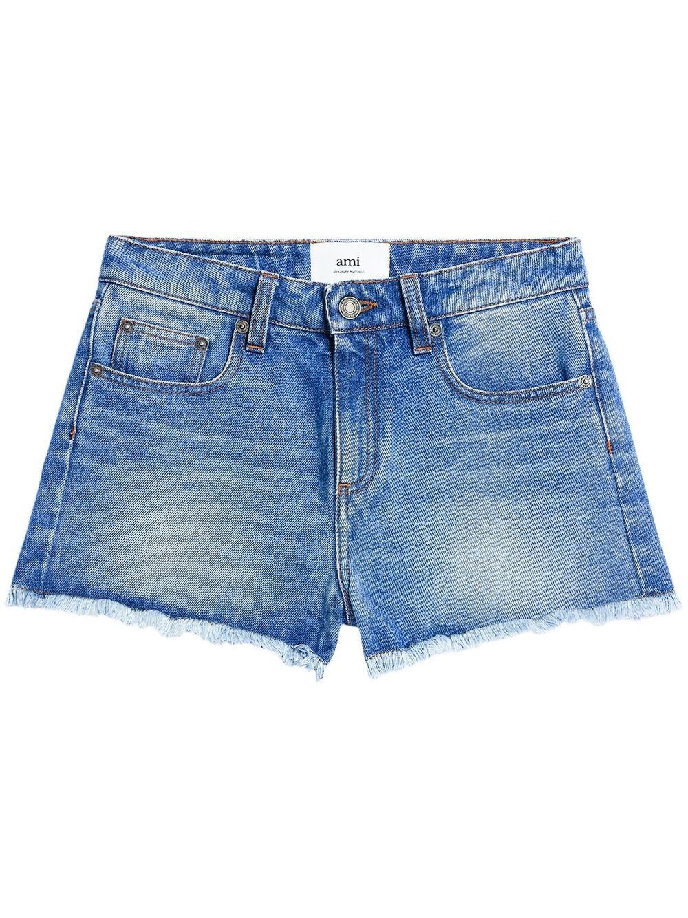 AMI Paris Ausgefranste Jeans-Shorts - Blau von AMI Paris