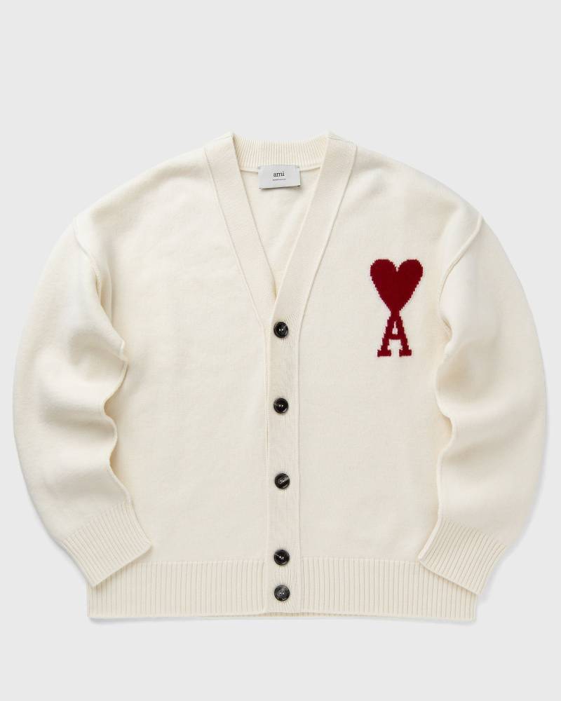 AMI Paris BOXY RED ADC CARDIGAN men Zippers & Cardigans beige in Größe:XXL von AMI Paris