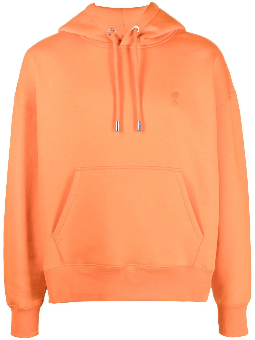 AMI Paris Bestickter Hoodie mit Kordelzug - Orange von AMI Paris